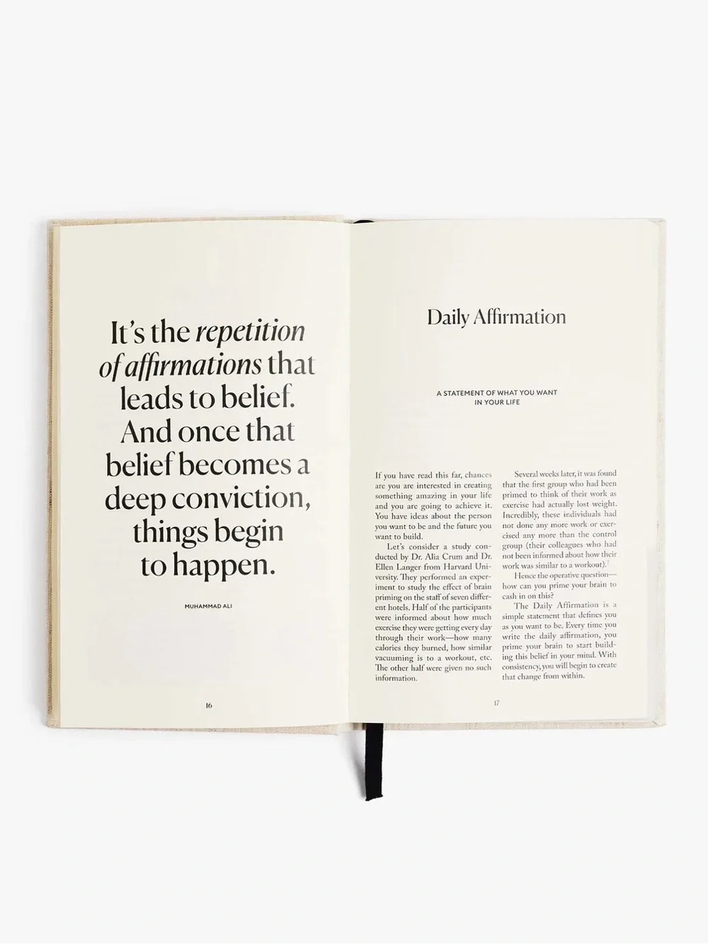 The Five Minute Journal (Fit Edition) Hardcover - Natural Linen